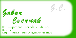 gabor csernak business card